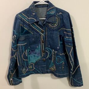 Crazy embellished Jean Jacket unbranded but so cute I had to! And now you do!